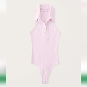 Abercrombie & Fitch Ribbed Polo Bodysuit